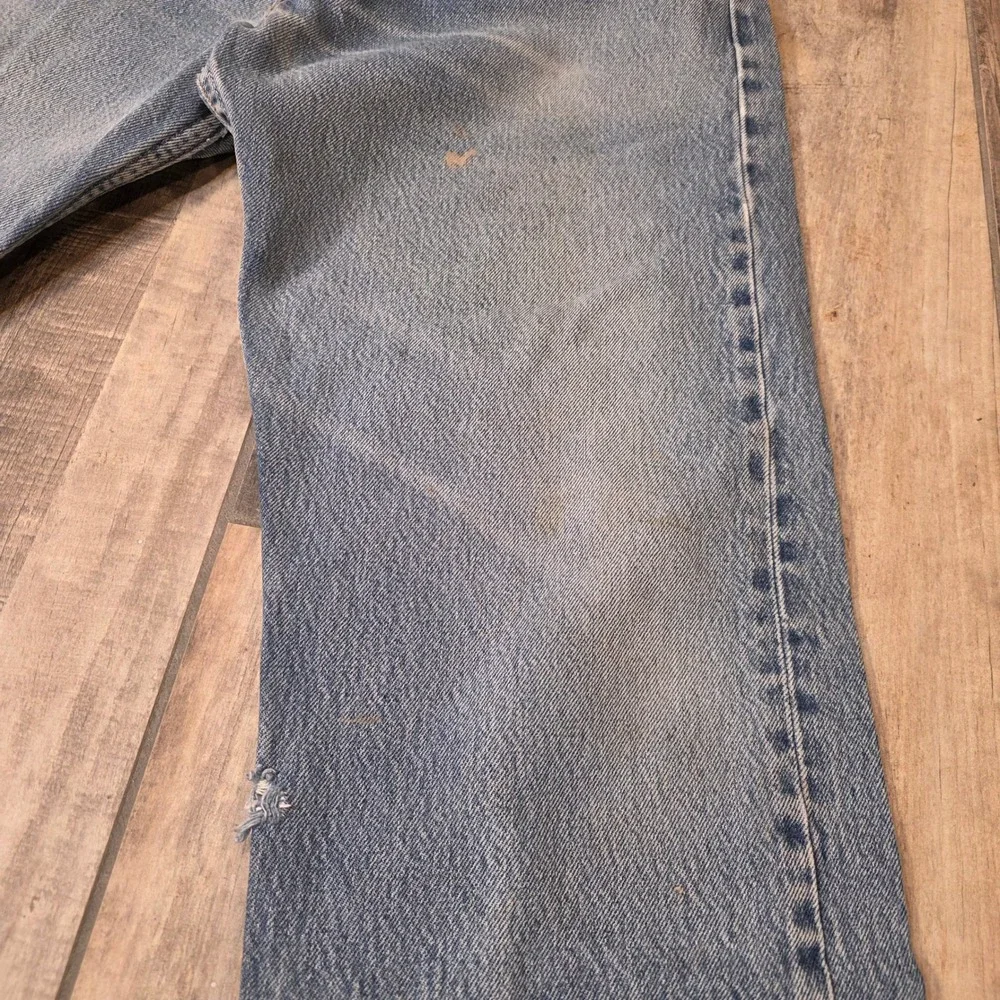 Levis 501 Original Fit Straight Leg Jeans Blue Denim Mens 36x32 (Measures 32x28)